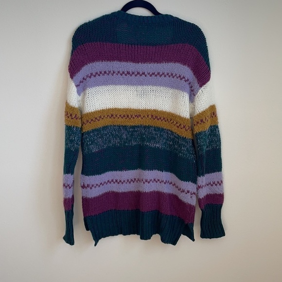 Caslon vneck multicolor colorblock sweater small - Picture 4 of 4